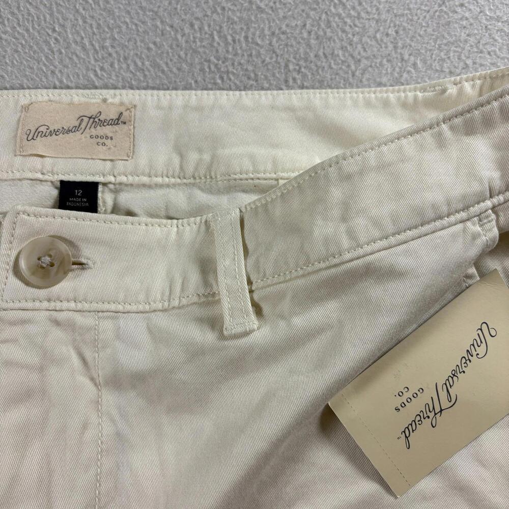 Chino Straight Stretch Pants Universal Thread Tag 12 Fits Like 34X30 Cream - Picture 4 of 8